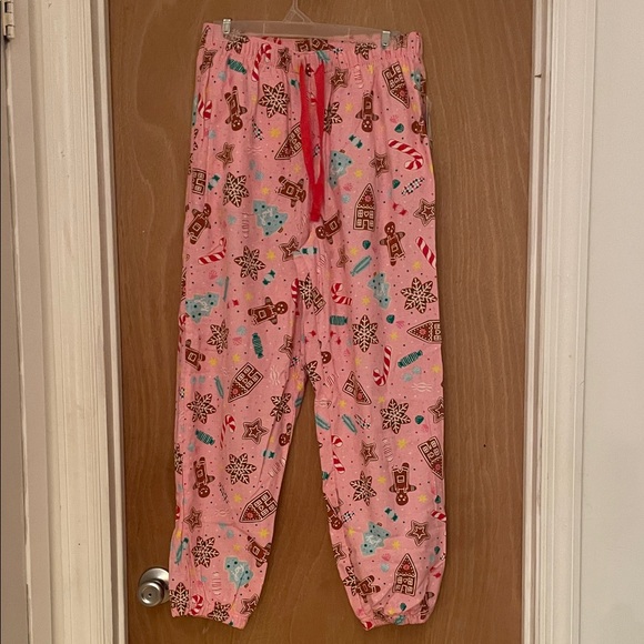 Gingerbread and Candy Cane Women’s Pajama Pants - Pink - Picture 2 of 9